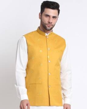 kraft india Men Embellished Nehru jacket with Insert Pockets-picture-11