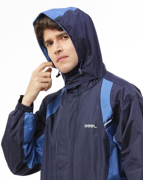 Waterproof Raincoat Raincoat For Men Zeel Men Colourblock Regular