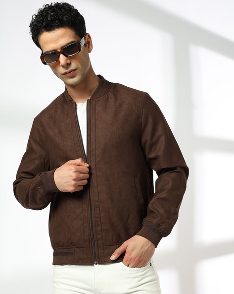 Men Regular Fit Bomber Jacket