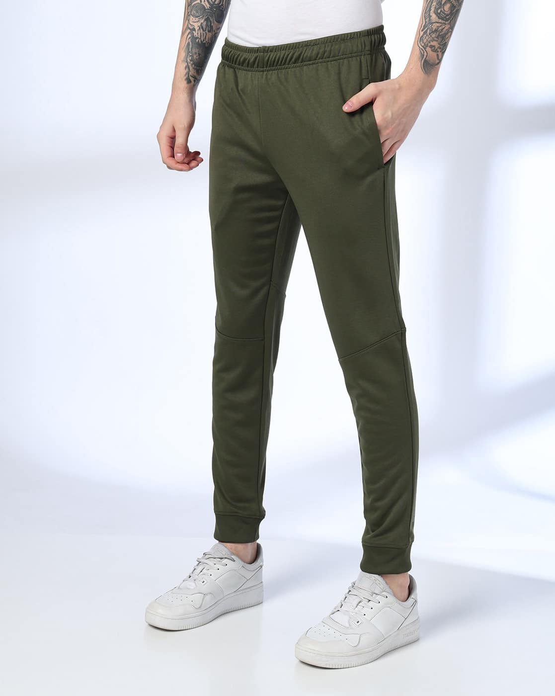 Buy Olive Green Track Pants for Men by TEAMSPIRIT FOR TRENDS