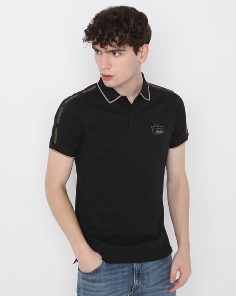 SUPERDRY Luxe Monogram Tape Polo T-Shirt