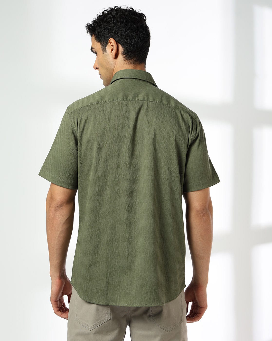 Buy Olive Green Shirts for Men by NETPLAY Online | Ajio.com