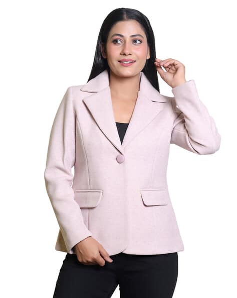 Women Blazer with Cuban Collar