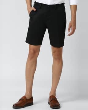 peter england Men Slim Fit Flat-Front Shorts with Insert Pockets-picture-25