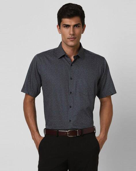 VAN HEUSEN Men Micro Print Regular Fit Shirt