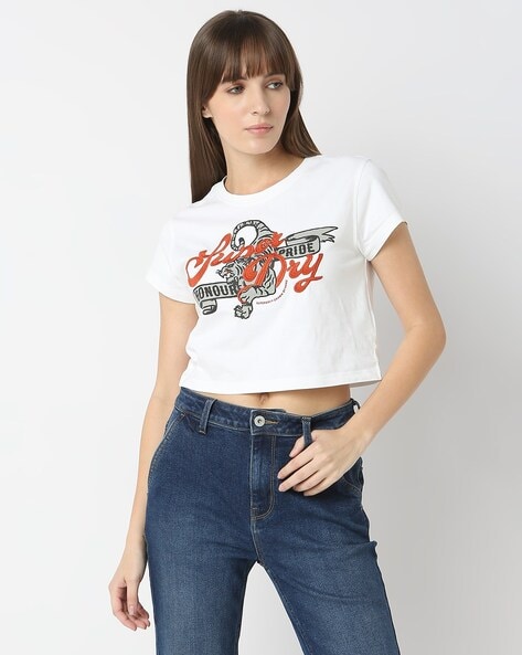 Superdry Tattoo Tint Crop T-Shirt