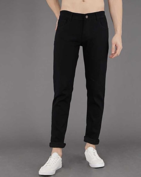 Men Low-Rise Straight Jeans