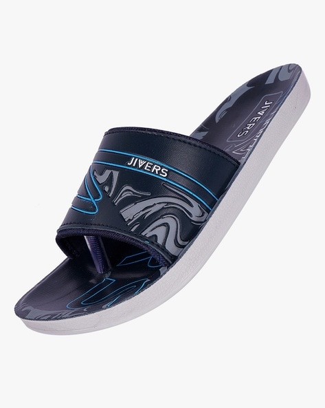 Men Logo Embossed Slip-On Slides