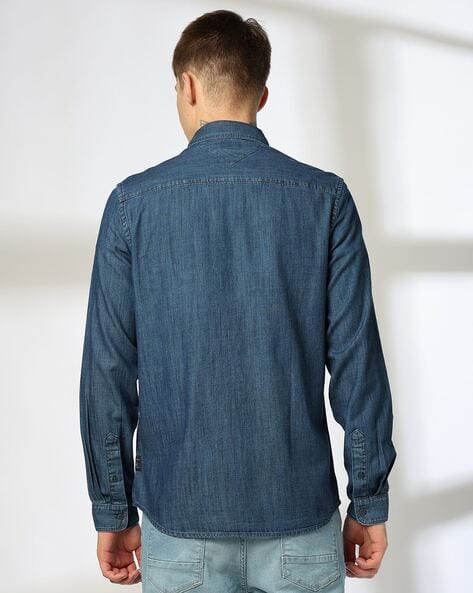 Buy Indigo Shirts for Men by LEE COOPER Online | Ajio.com