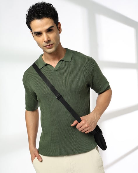 Indiamart Olive Green Army T Shirt Army Green Green Knit Polo