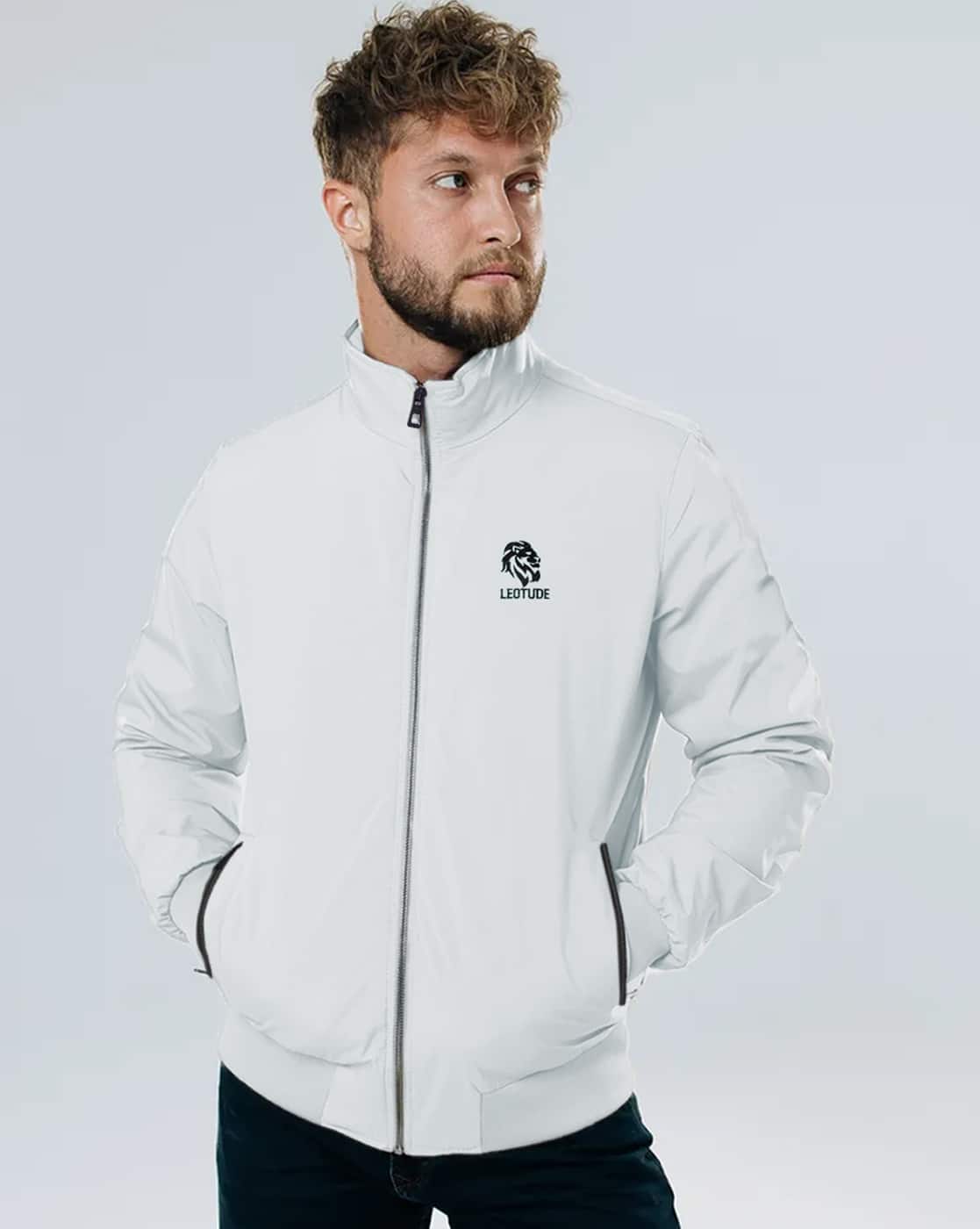 Buy White Jackets & Coats for Men by LEOTUDE Online | Ajio.com