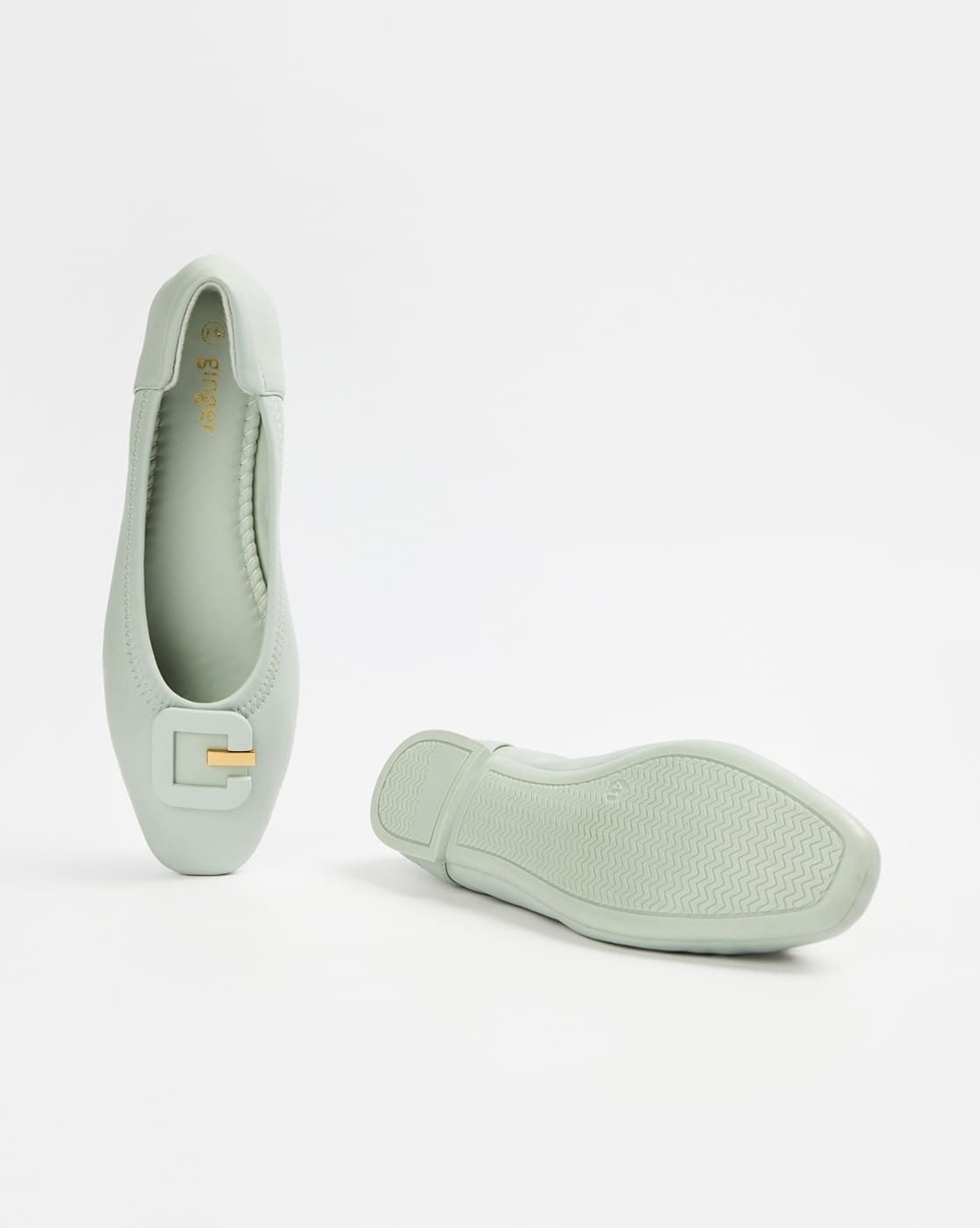 Buy Green Flat Shoes for Women by Ginger by lifestyle Online