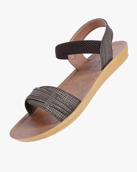 Buy Brown Flat Sandals for Women by SILK FEET Online