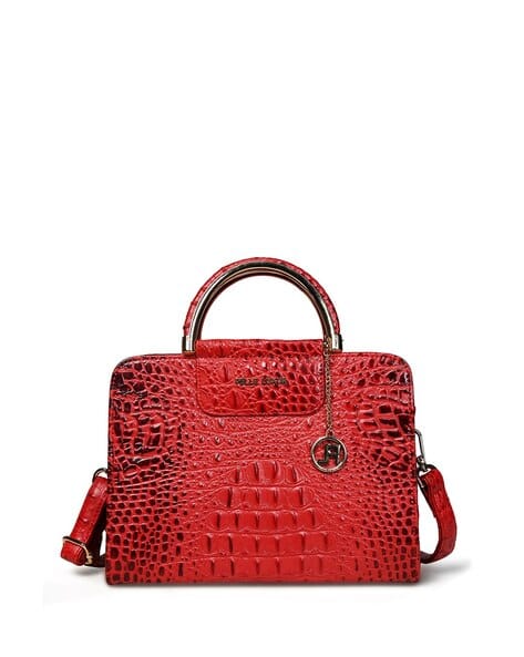 Pink Croc Skin Handbags Buy Pink Roxanne Baguette Shoulder Bag