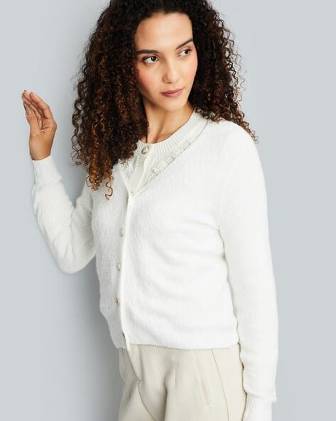 Buy IVORY Sweaters Cardigans for Women by MAX Online