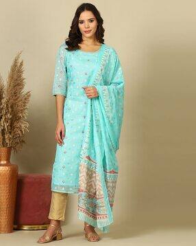 aurelia Women Kota Embroidered Dupatta-picture-35