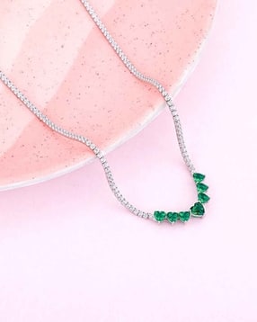 giva Women Sterling Silver Stone-Studded Necklace-picture-27