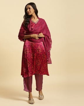 Women Floral Print Chiffon Dupatta-picture-35
