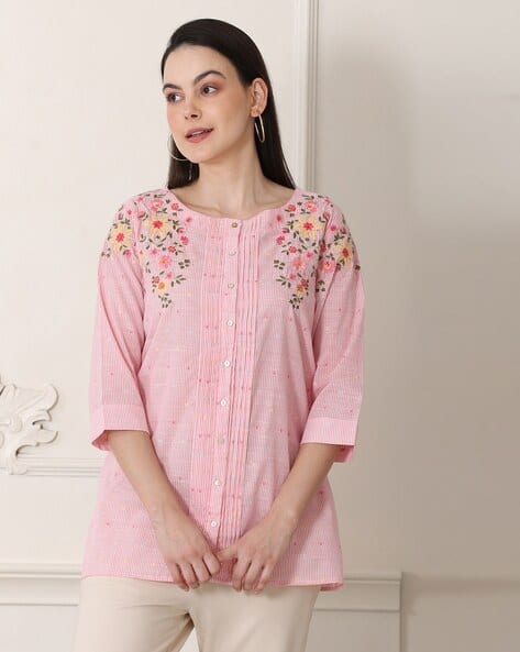 Buy Pink Shirts, Tops Tunic for Women by W Online