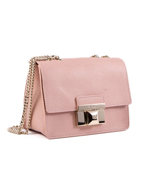Buy Furla Women Leather Sling Bag | Pink Color Women | AJIO LUXE 