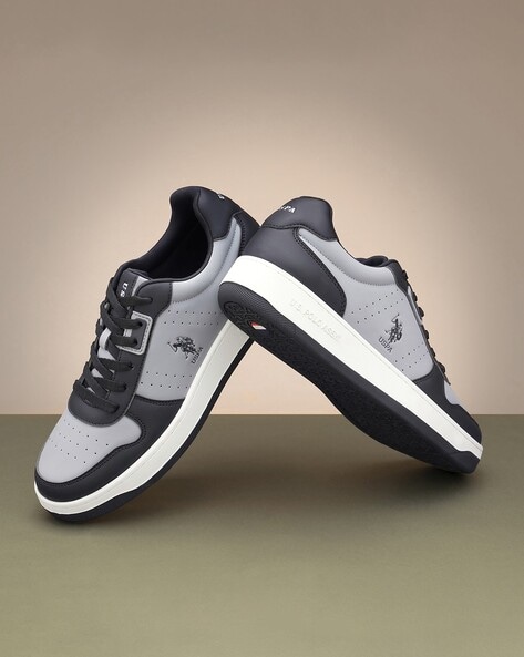 Men Colourblock Low-Top Lace-Up Sneakers