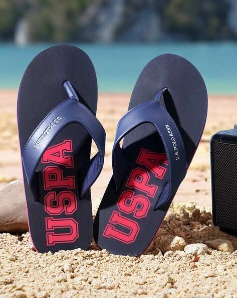 Buy Navy Blue Flip Flop Slippers for Men by U.S. Polo Assn. Online Ajio