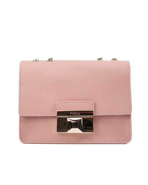 Buy Furla Women Leather Sling Bag | Pink Color Women | AJIO LUXE