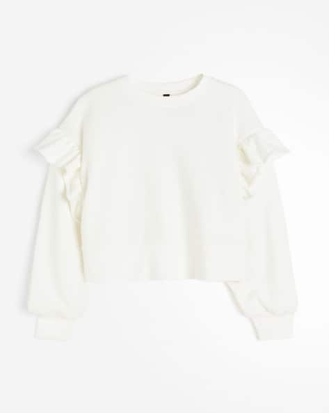 Buy White Sweatshirt Hoodies for Women by H&M Online - Technical View
