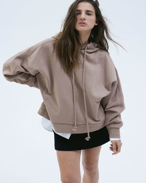 H&m Oversized Beige Hoodie Women's H&m Beige - Main Image