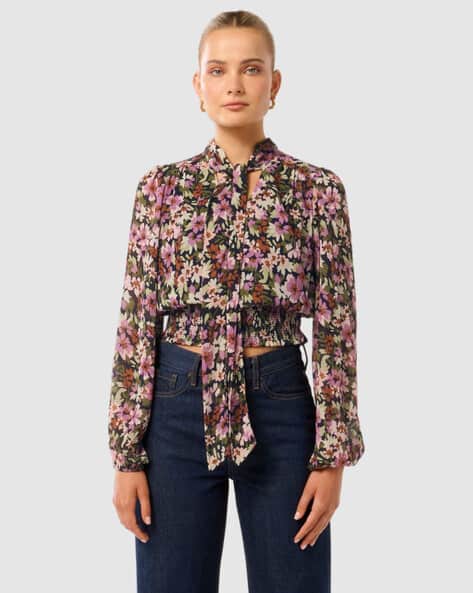 Forever New Women Regular Fit Floral Print Blouse Top