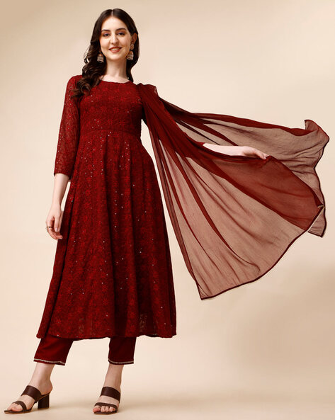 Women Embroidery Anarkali Kurta Set