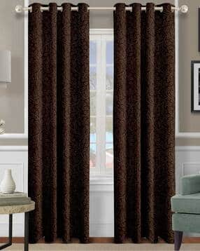 cortina eyelet curtain Pack of 2 Printed Semi-Sheer Window Curtains-picture-35