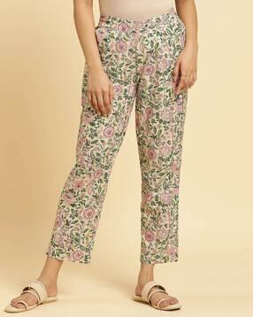 Women Floral Print Straight Fit Pants-picture-48