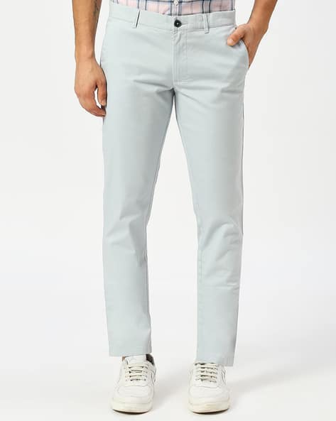 Men Self-design Tapered Fit Trousers