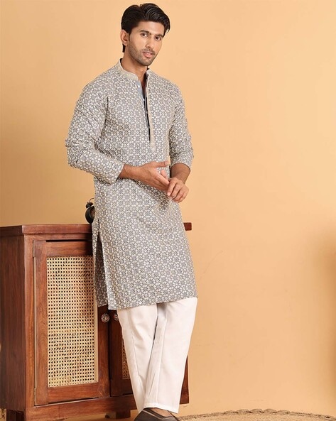 Men Embroidery Long Kurta