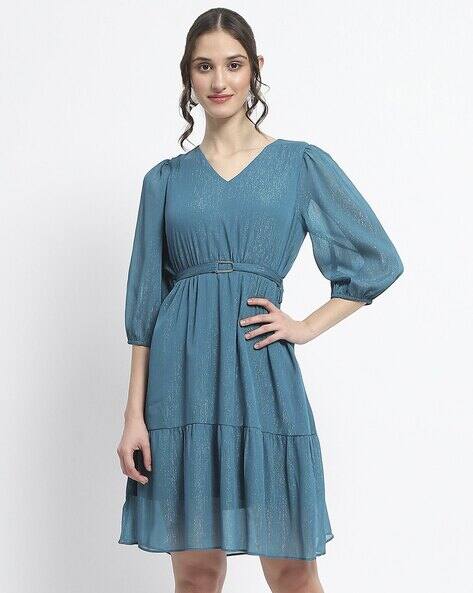MADAME Women Embellished A-Line Dress