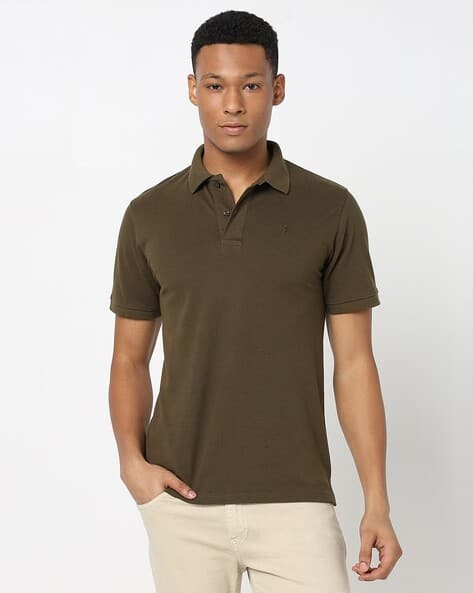 Men T-Shirt with Polo Collar