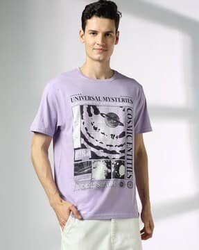 Buy Purple Tshirts for Men by DNMX Online | Ajio.com
