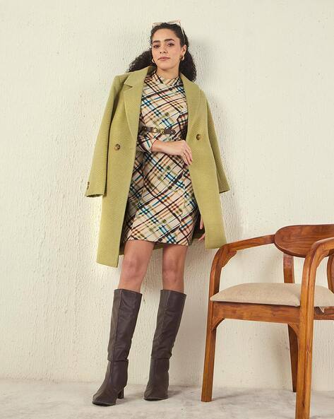 MADAME Women Checked Sheath Dress