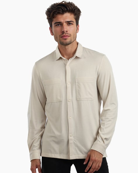 Celio Men Solid Regular Fit Shirt