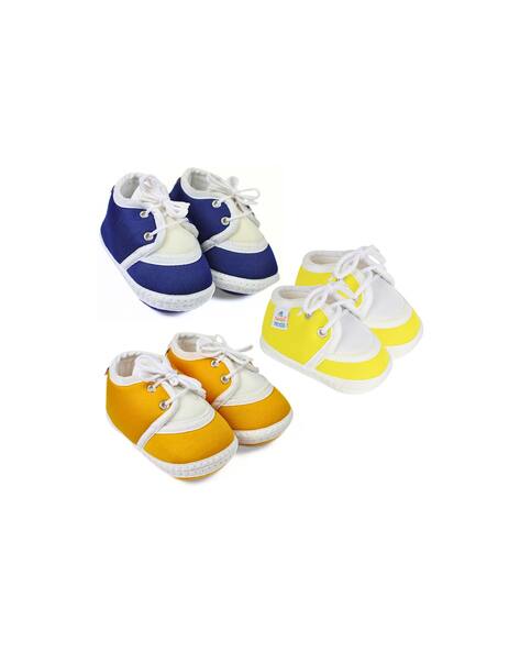 Neska Moda Boys Set of 3 Mid-Top Lace-Up Shoes
