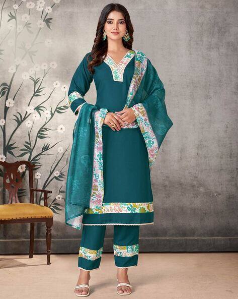 SVARAA Women Lace A-Line Kurta Set