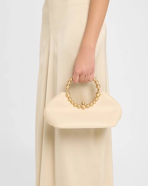 Buy Cult Gaia Una Top-Handle Mini Clutch | Cream Color Women