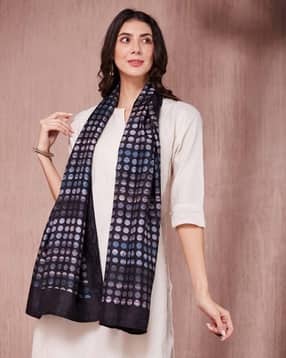 Women Printed Stole with Stitched Hem-image-1