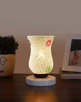 Table Lamp with Shade & Wooden Base-image-34