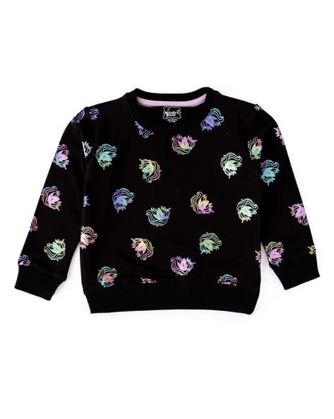Buy Black Sweatshirts Hoodie for Girls by BABY'S PRIDE Online - Main Image