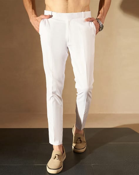 Buy white Trousers Pants for Men by Haul Chic Online