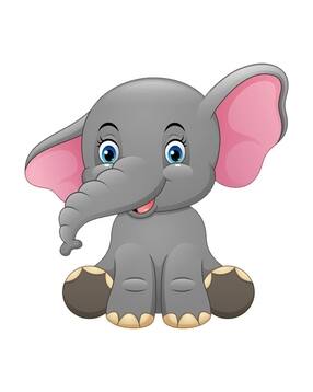 Elephant Print Self-Adhesive Wall Sticker