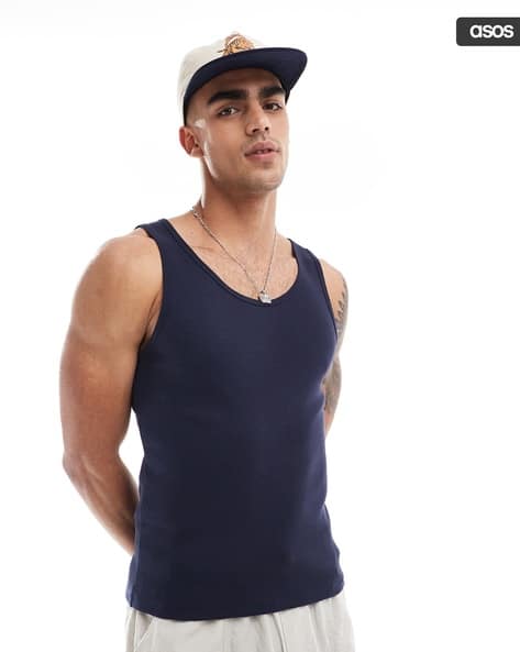 Buy Navy Blue Vests for Men by ASOS DESIGN Online