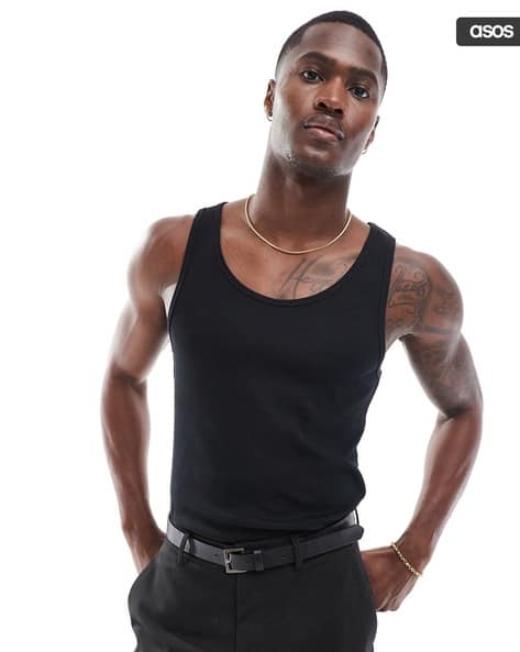 Ribbed Muscle Fit Vest